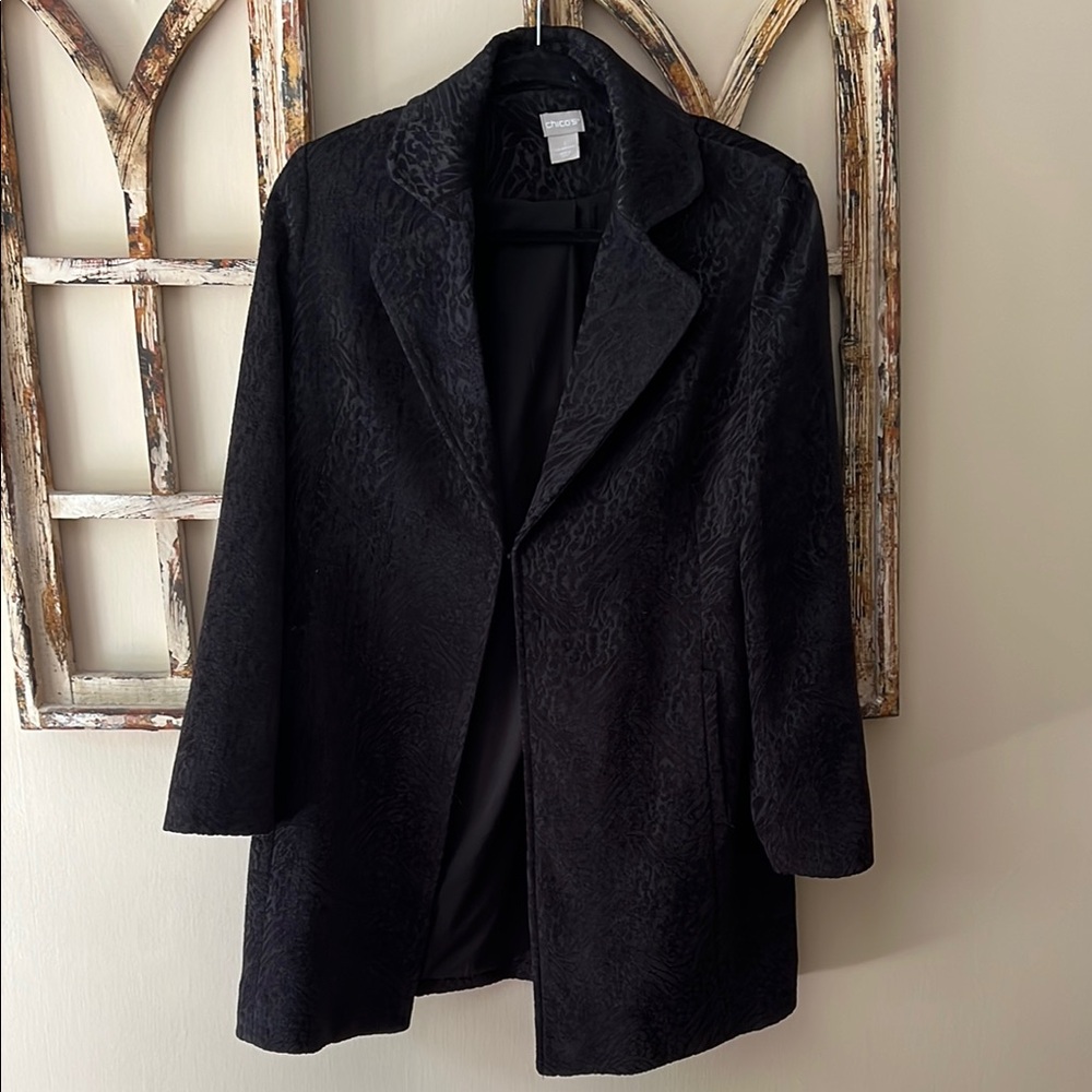 Chico's Elegant Black Textured Fabric